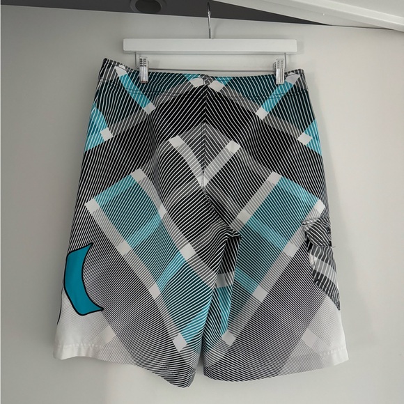 Hurley Blue & White Board Shorts - Picture 2 of 5
